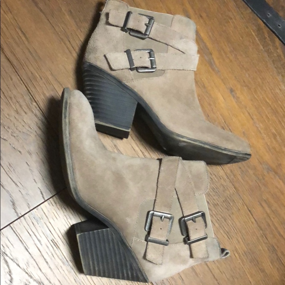 Sole Society beige suede booties